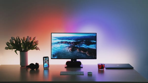 Vivid color gradient illustrating RGB channels used in pixel testing